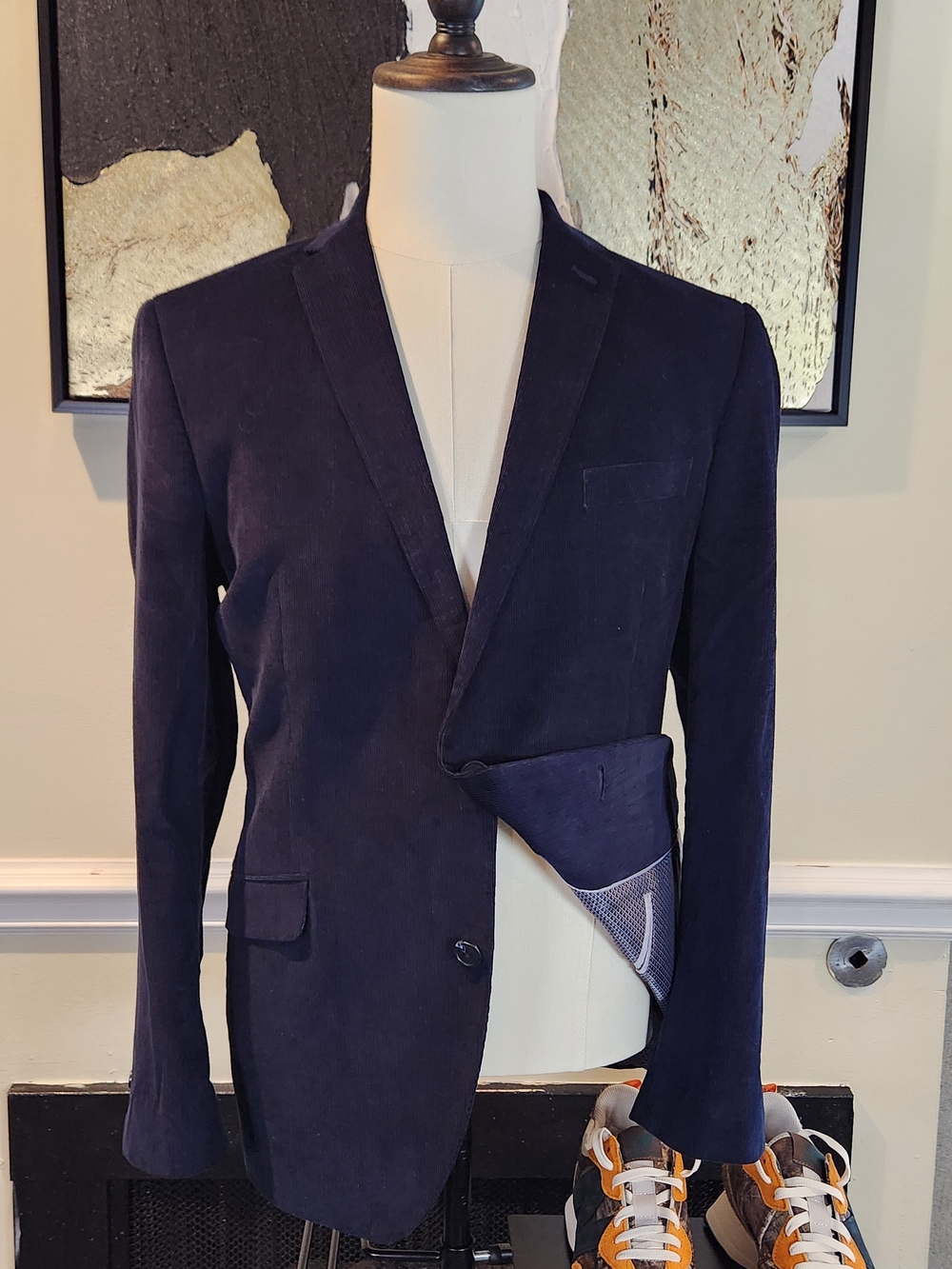 Kenneth Cole Unlisted  Men's Slim Fit Navy Suit Jacket Sport Coat Blazer SZ 42R